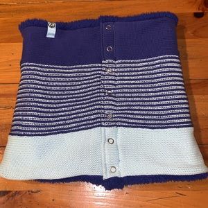 Ivivva Village Chill Snap Sweater with Fleece Lining Button Up Scarf